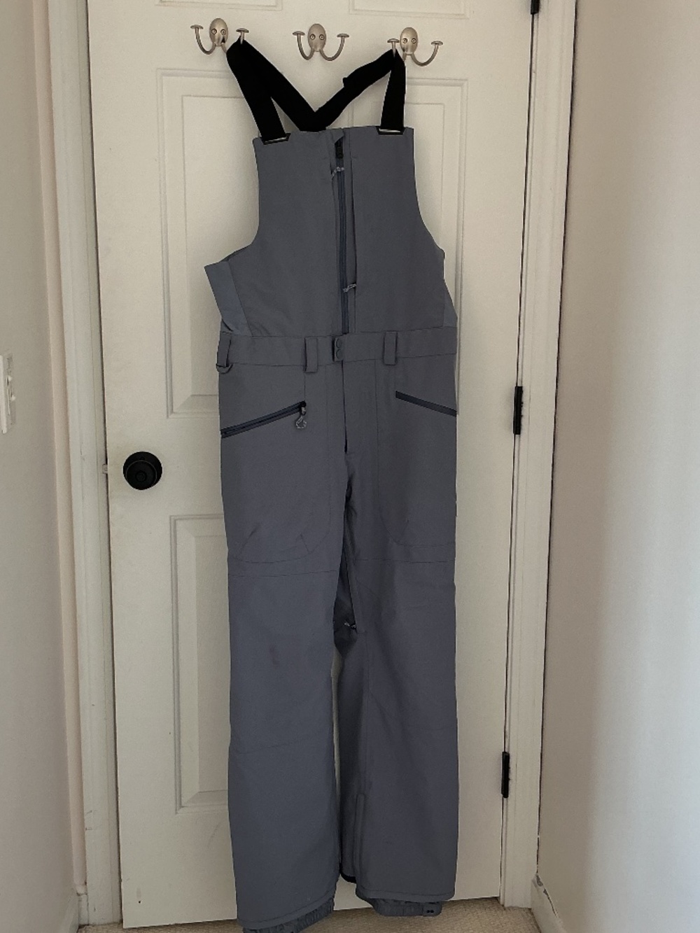Gray men's large Burton Bib snow pants.